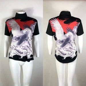 Rare Vtg Jean Paul Gaultier Homme Phoenix Print Shirt S/M